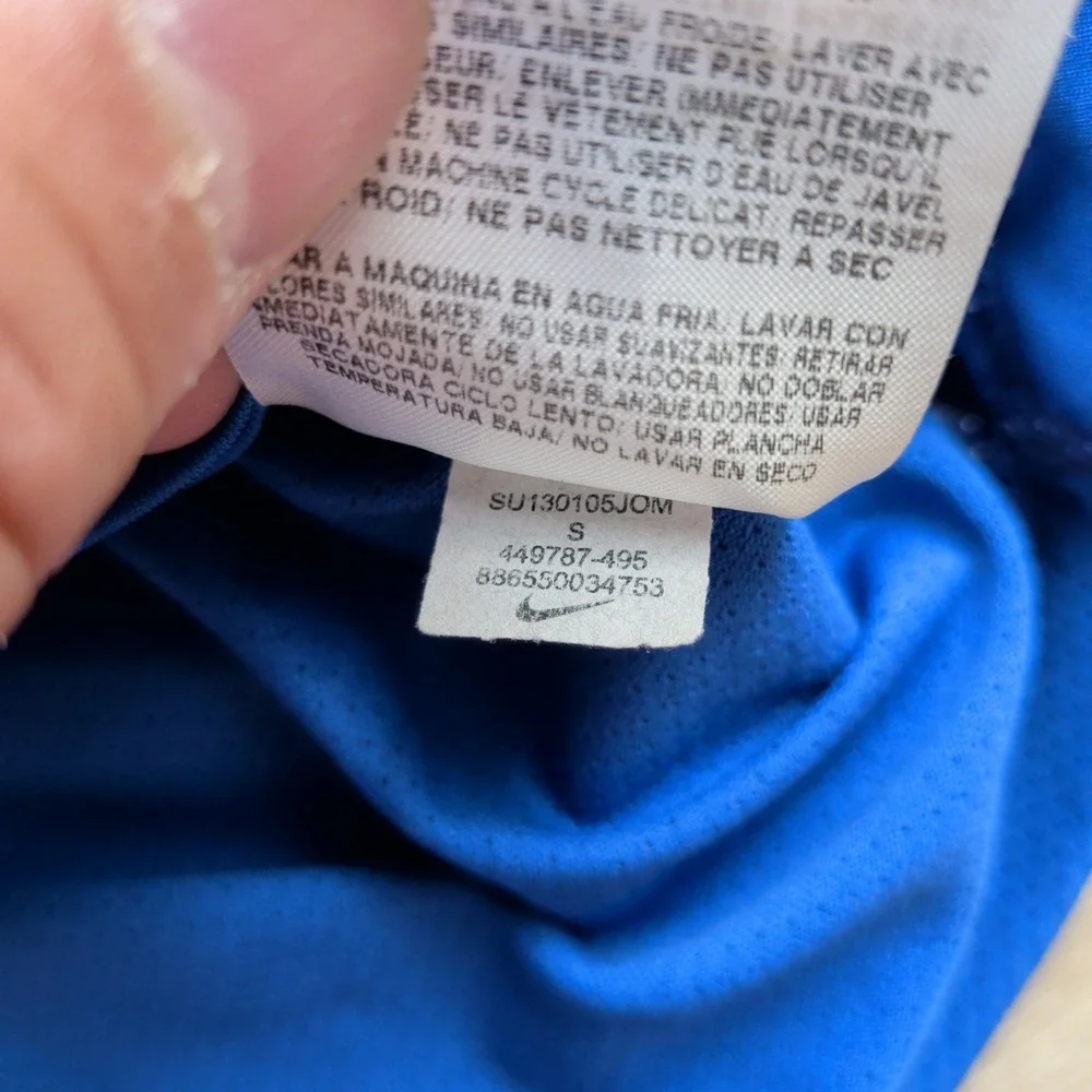 Nike‎ Pro Combat Core 2.0 Shirt Mens S Fitted Short Sleeve Royal Blue 449787-495
